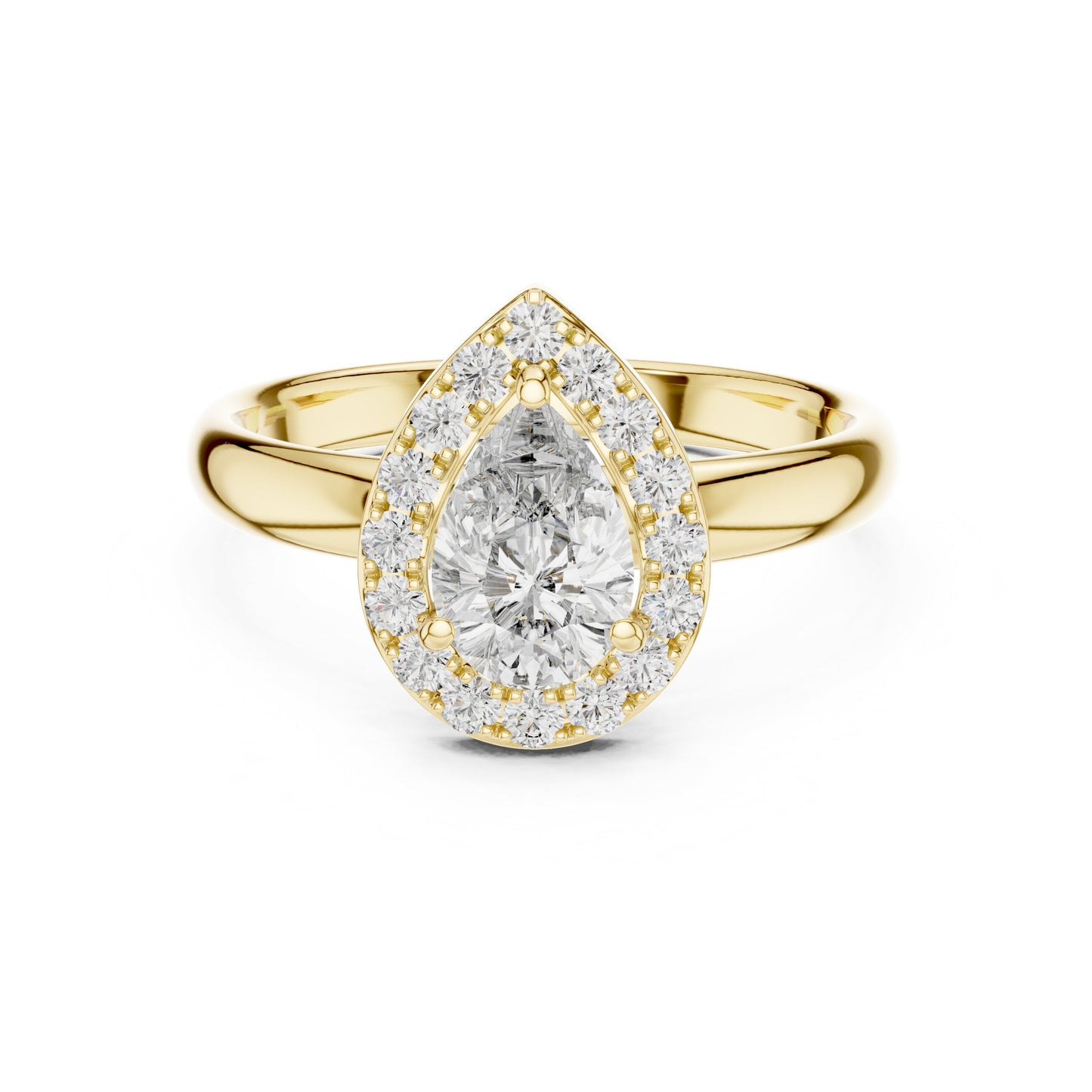 Round Halo Lab Grown Diamond Ring