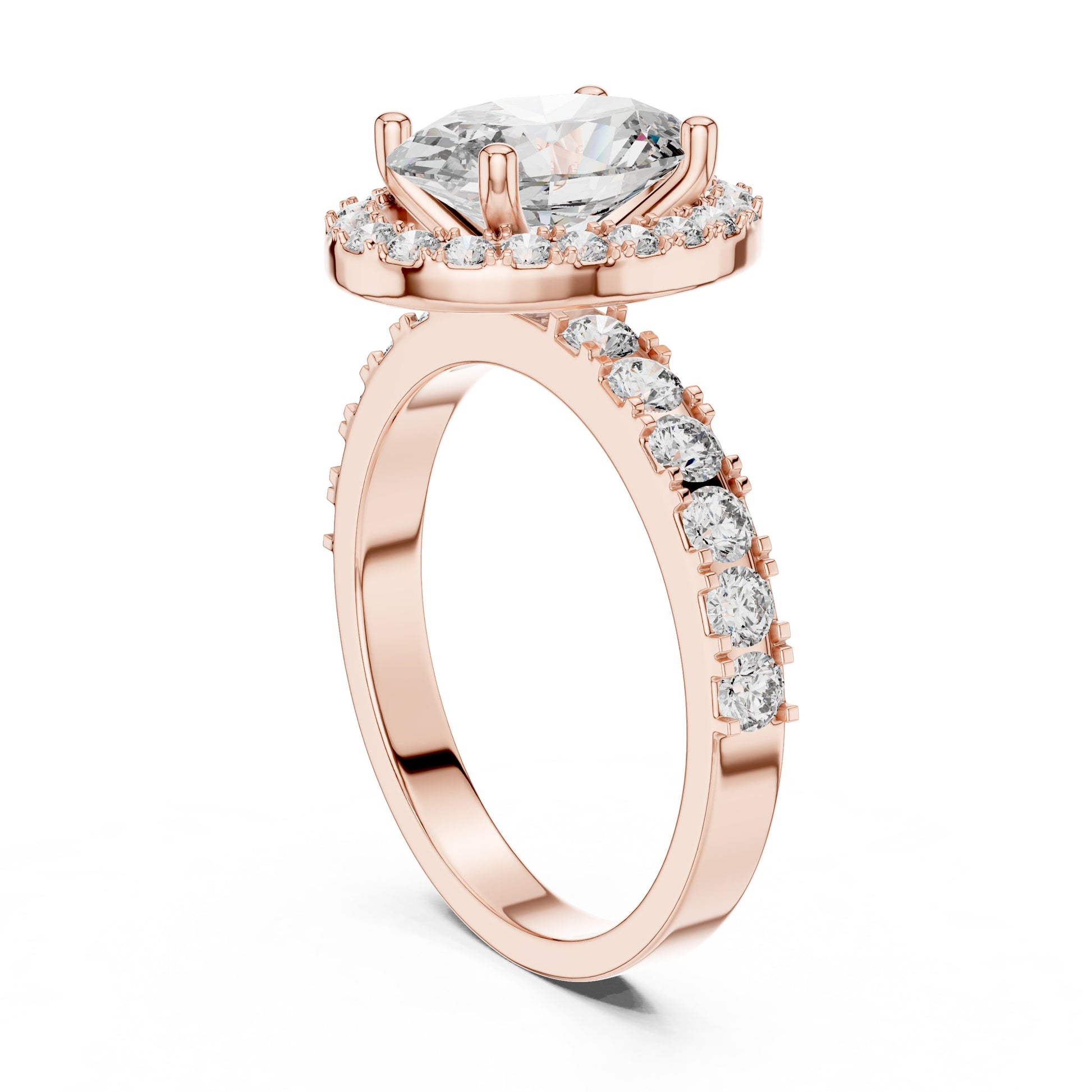 Mixed Shape Lab Grown Diamond Halo Ring