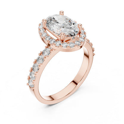 Mixed Shape Lab Grown Diamond Halo Ring