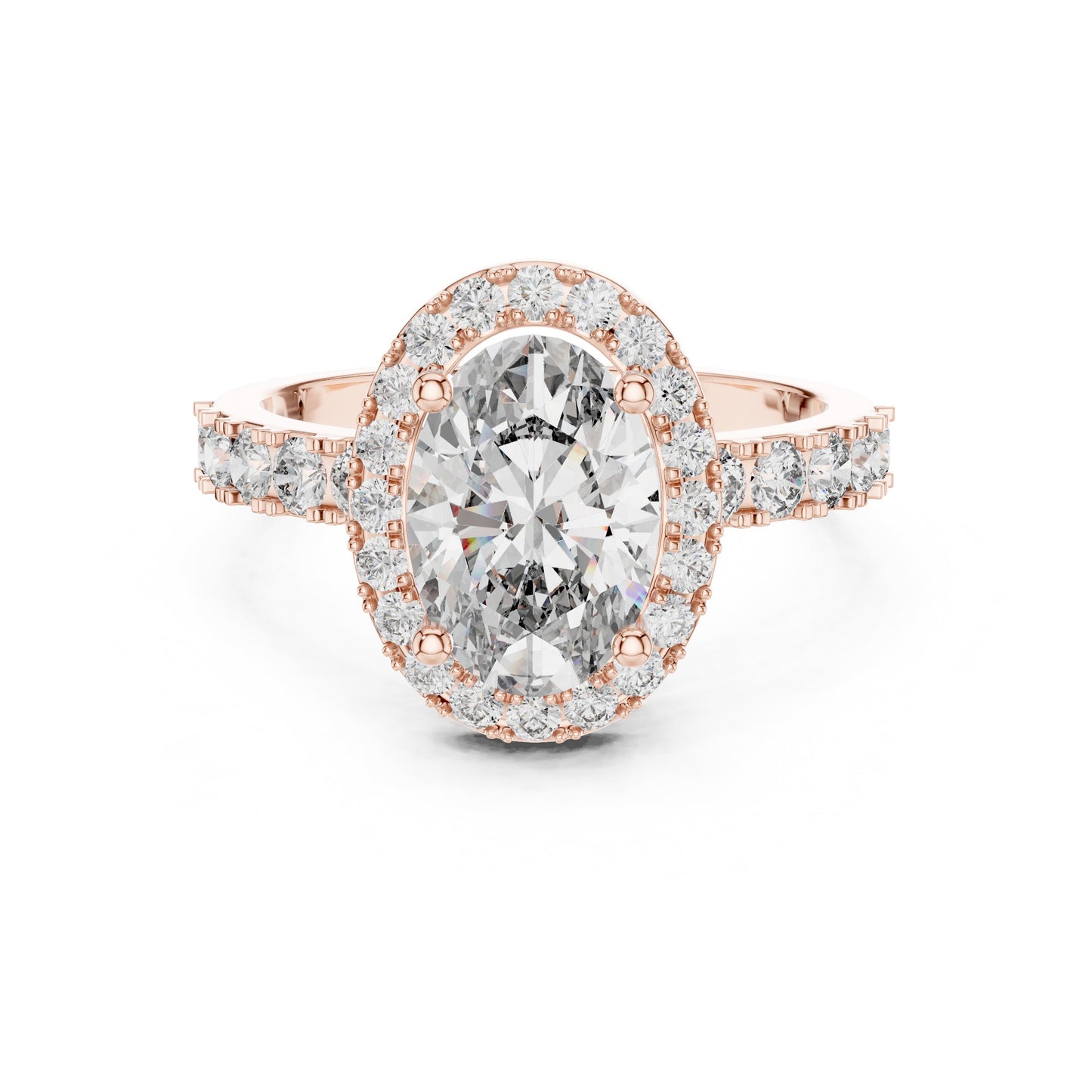 Mixed Shape Lab Grown Diamond Halo Ring
