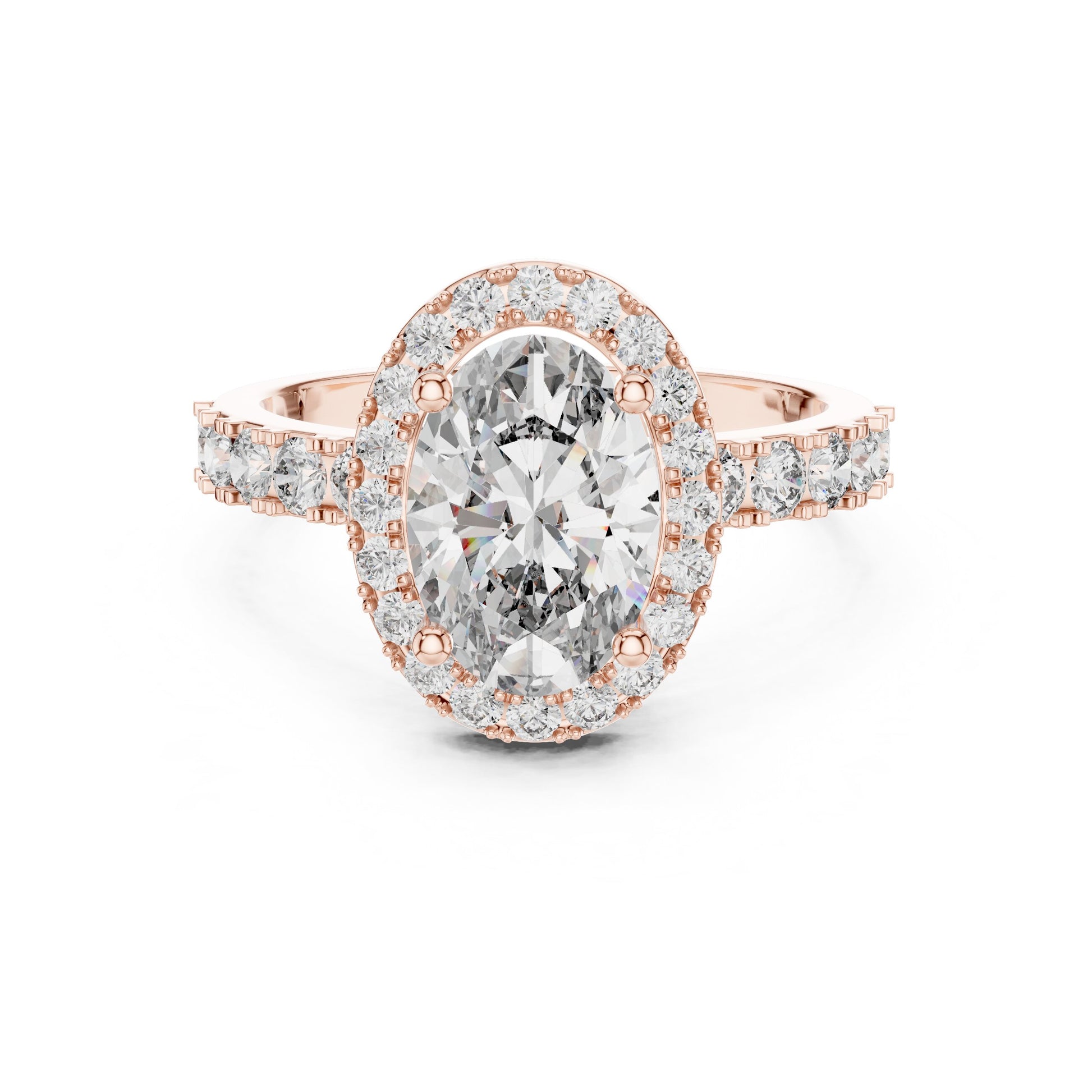Mixed Shape Lab Grown Diamond Halo Ring