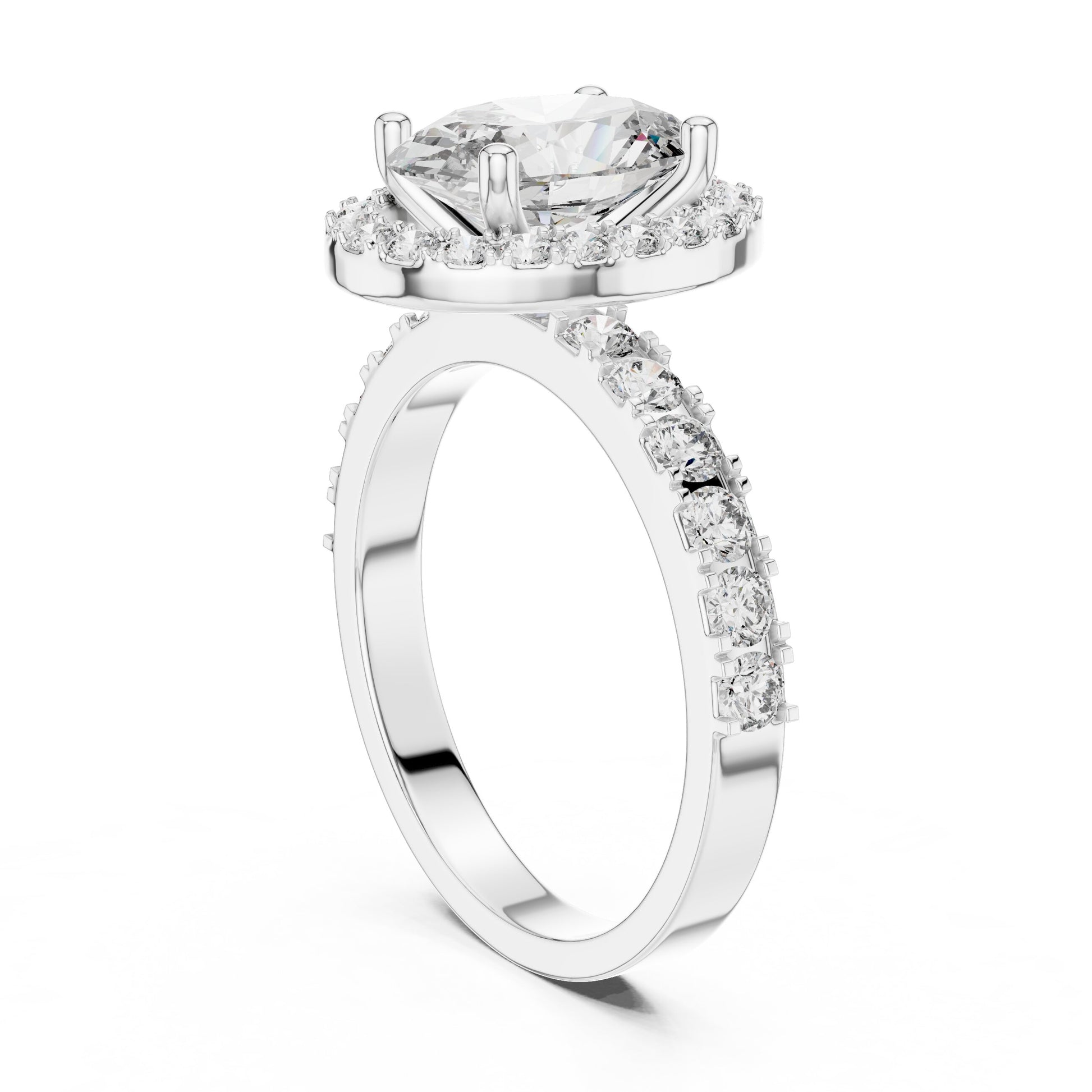 Mixed Shape Lab Grown Diamond Halo Ring