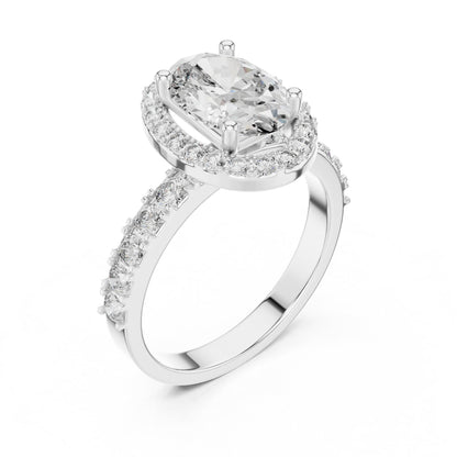 Mixed Shape Lab Grown Diamond Halo Ring