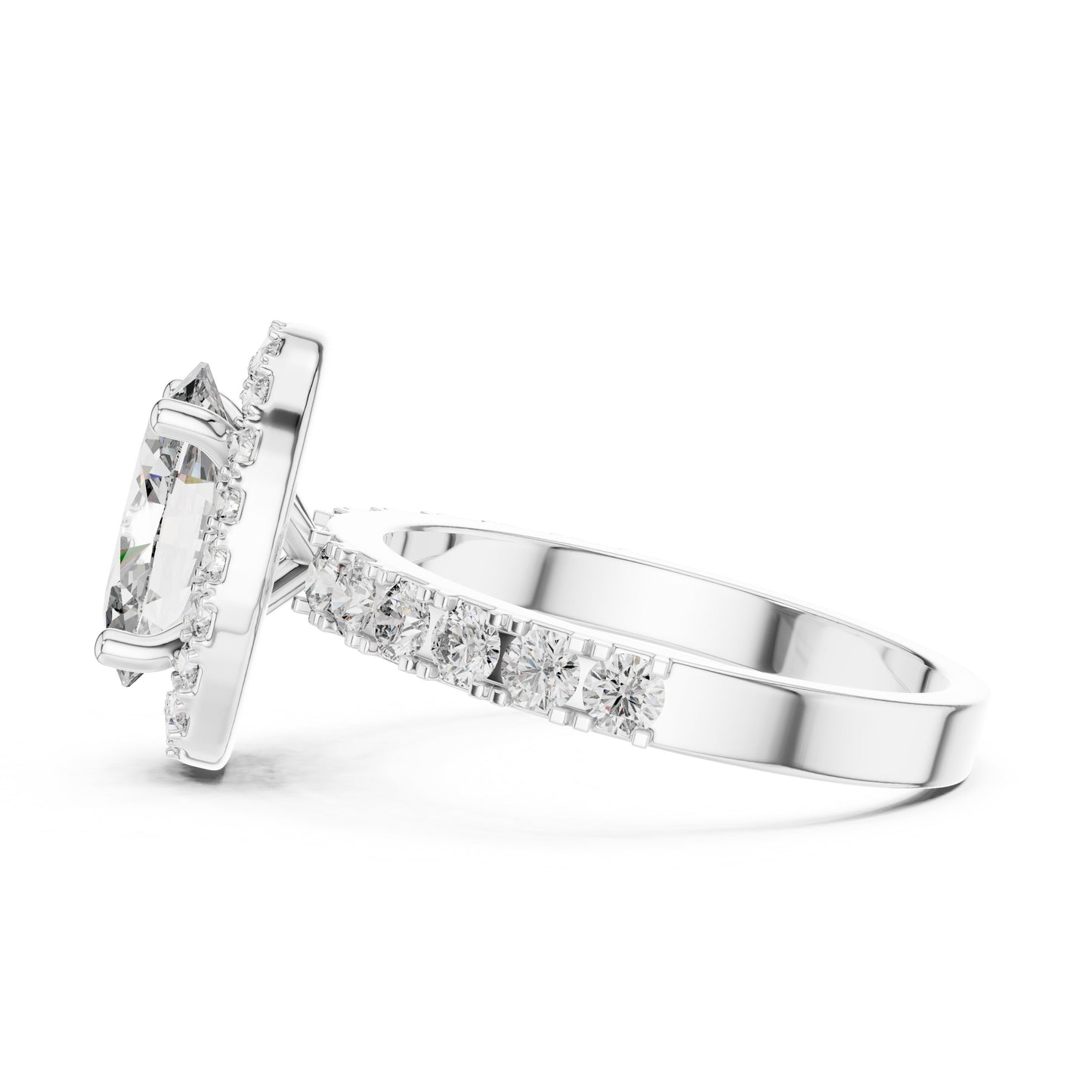 Mixed Shape Lab Grown Diamond Halo Ring