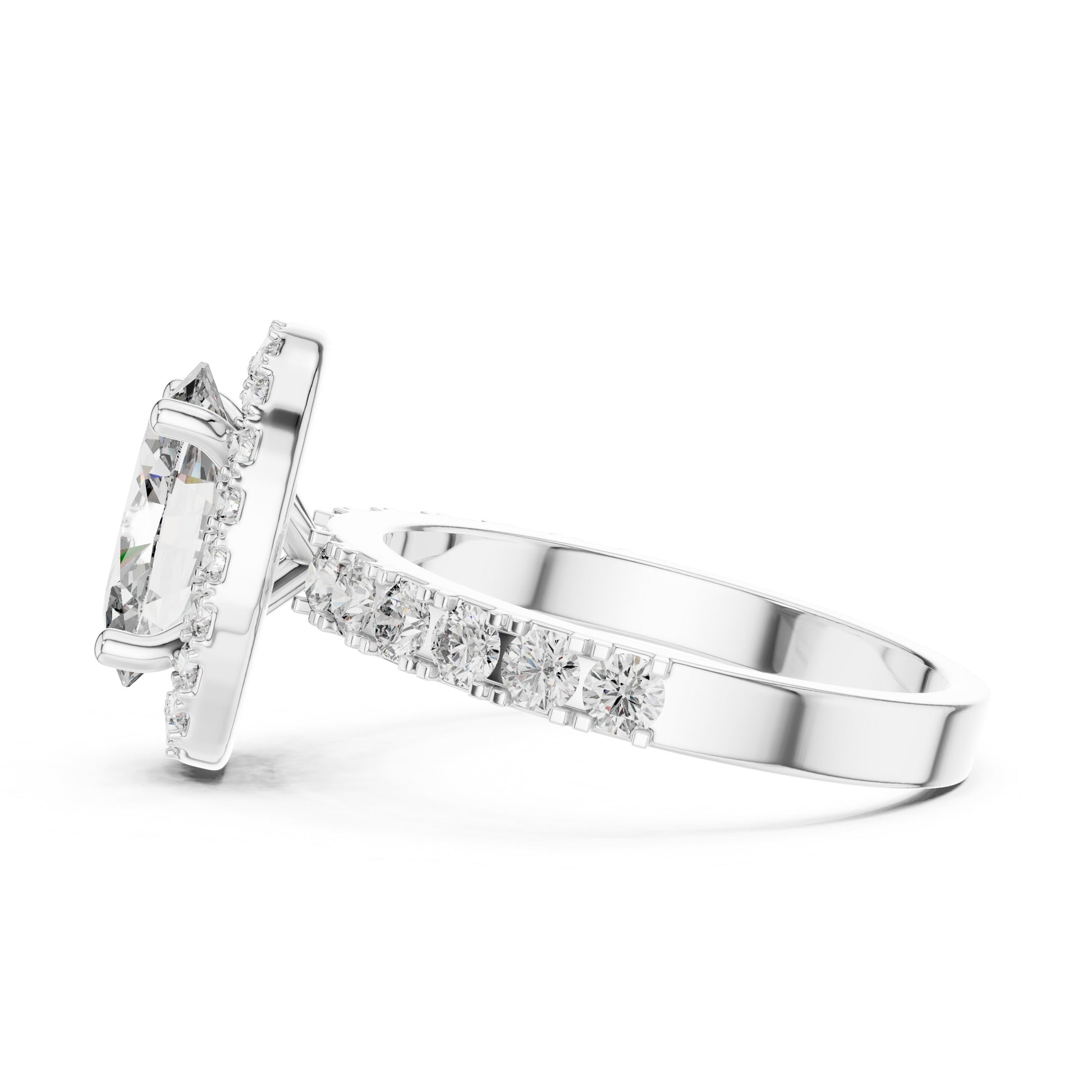 Mixed Shape Lab Grown Diamond Halo Ring