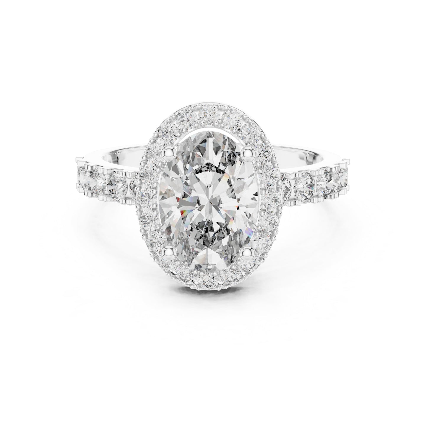 Mixed Shape Lab Grown Diamond Halo Ring