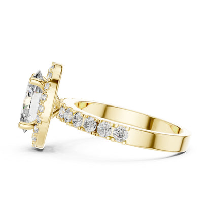 Mixed Shape Lab Grown Diamond Halo Ring