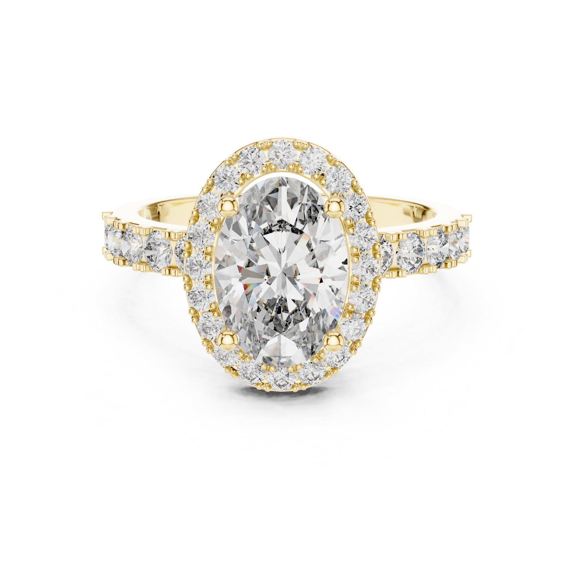 Mixed Shape Lab Grown Diamond Halo Ring