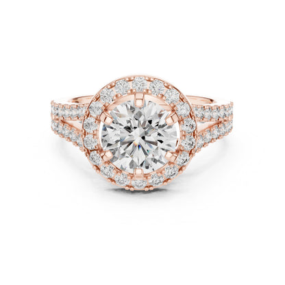 Round Halo Lab Grown Diamond Ring