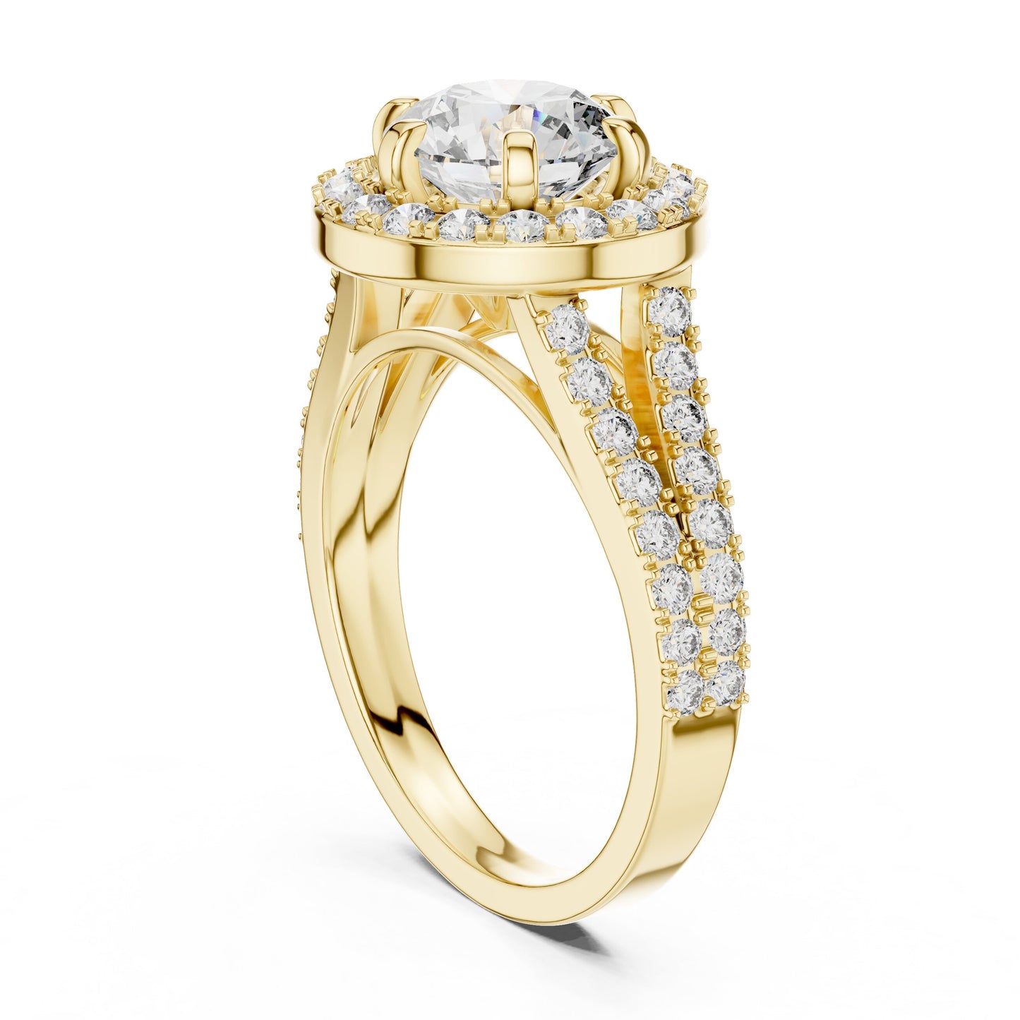 Round Halo Lab Grown Diamond Ring