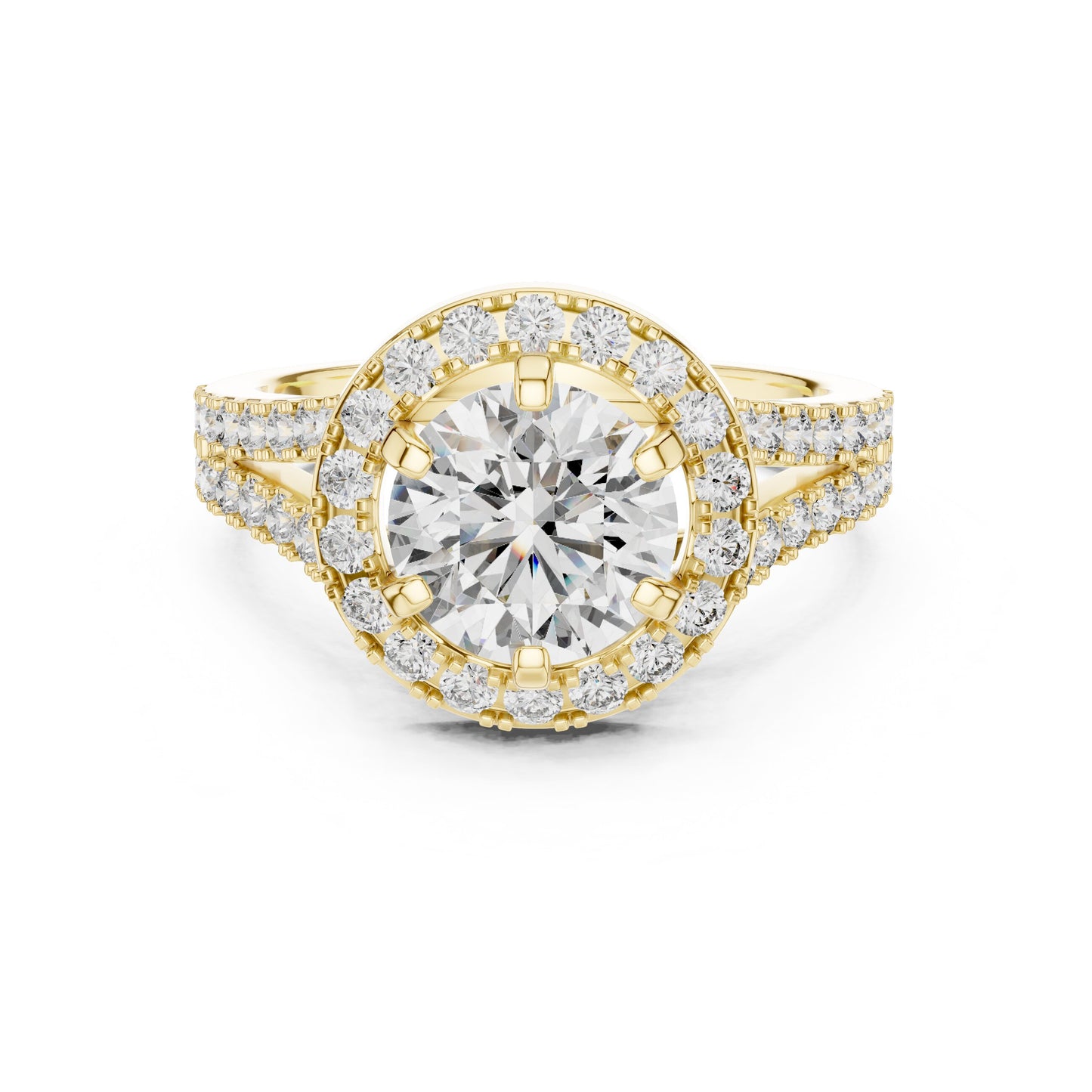 Round Halo Lab Grown Diamond Ring