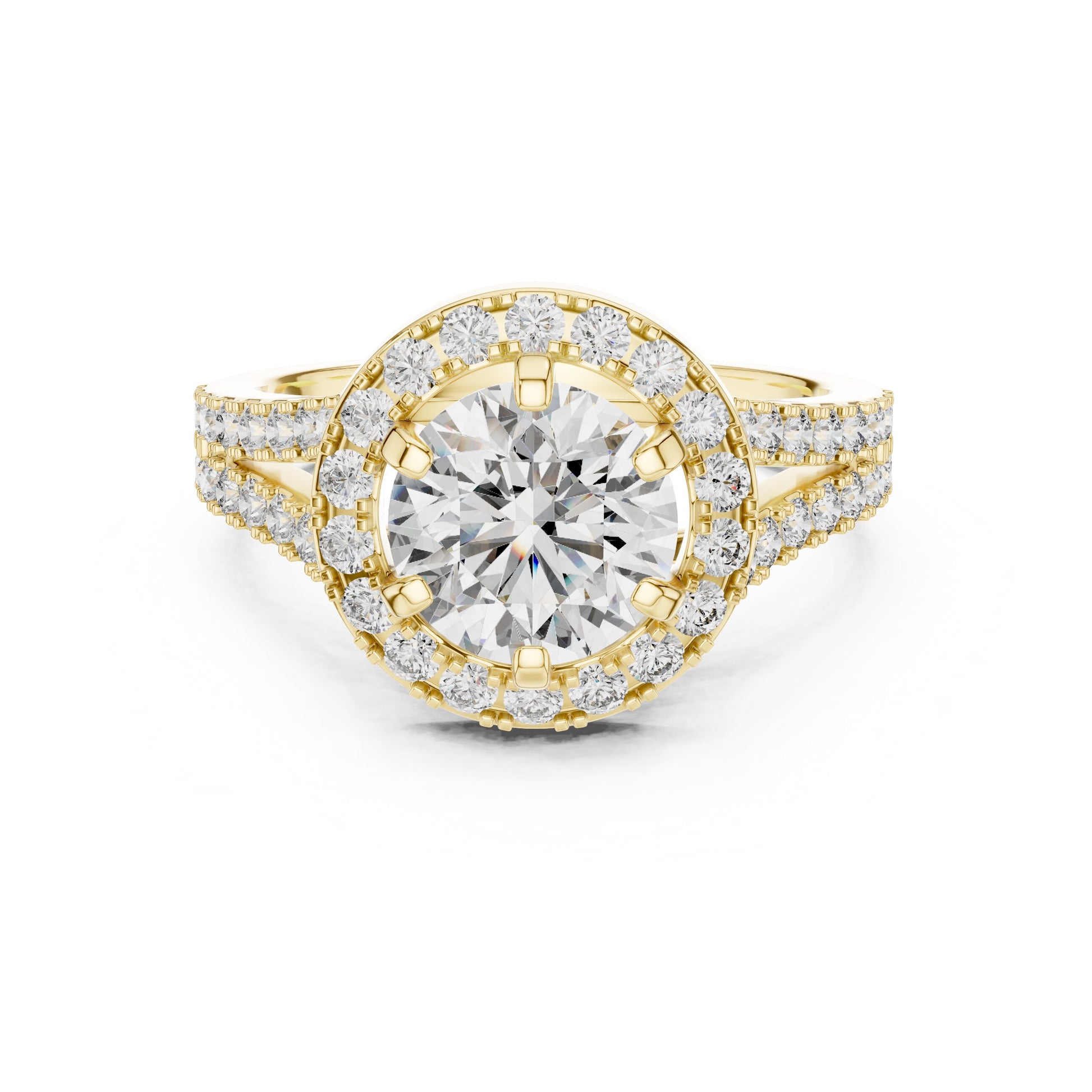 Round Halo Lab Grown Diamond Ring