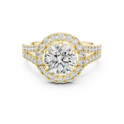 Round Halo Lab Grown Diamond Ring