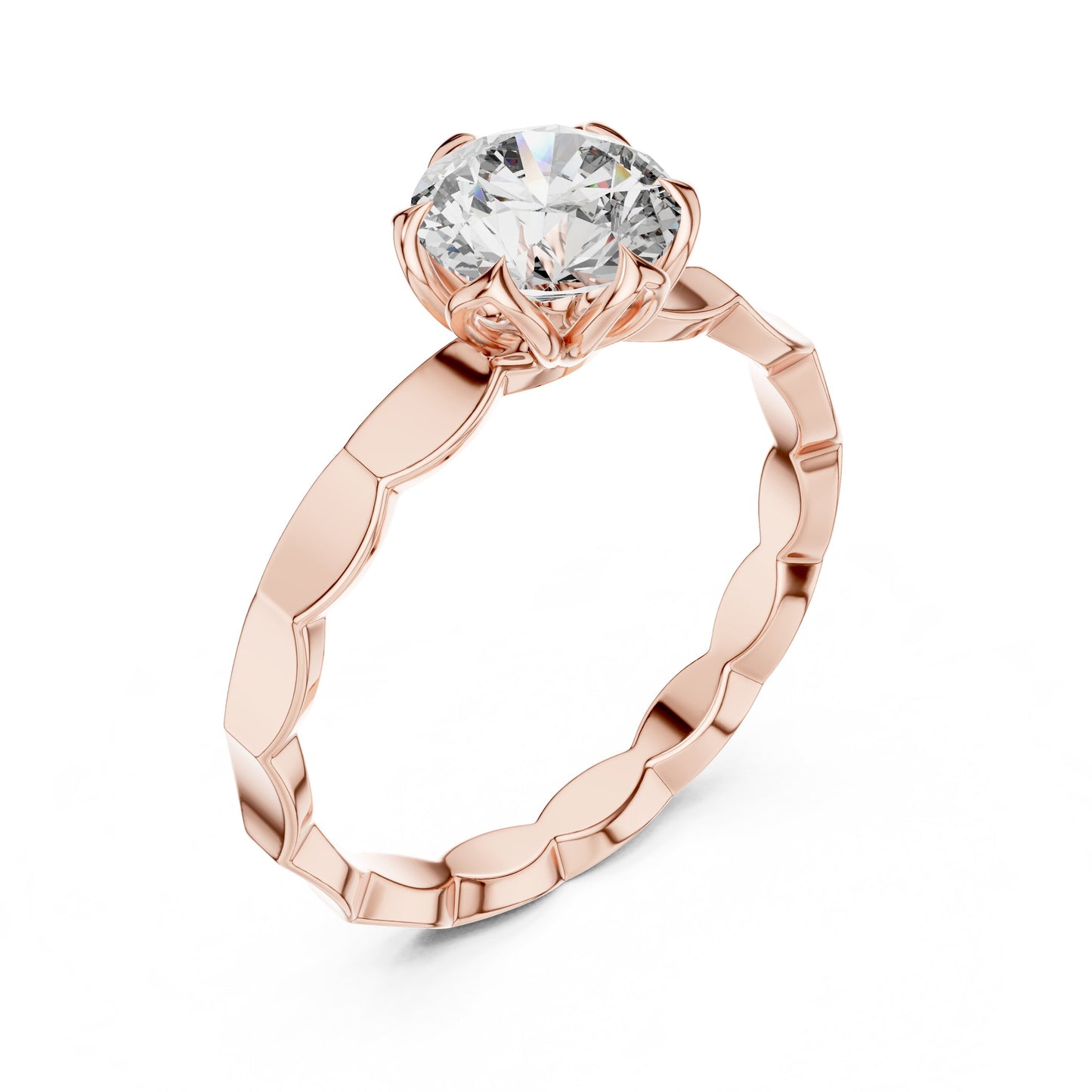Round Halo Lab Grown Diamond Ring