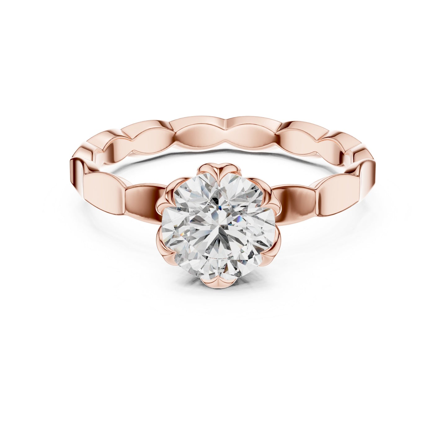 Round Halo Lab Grown Diamond Ring