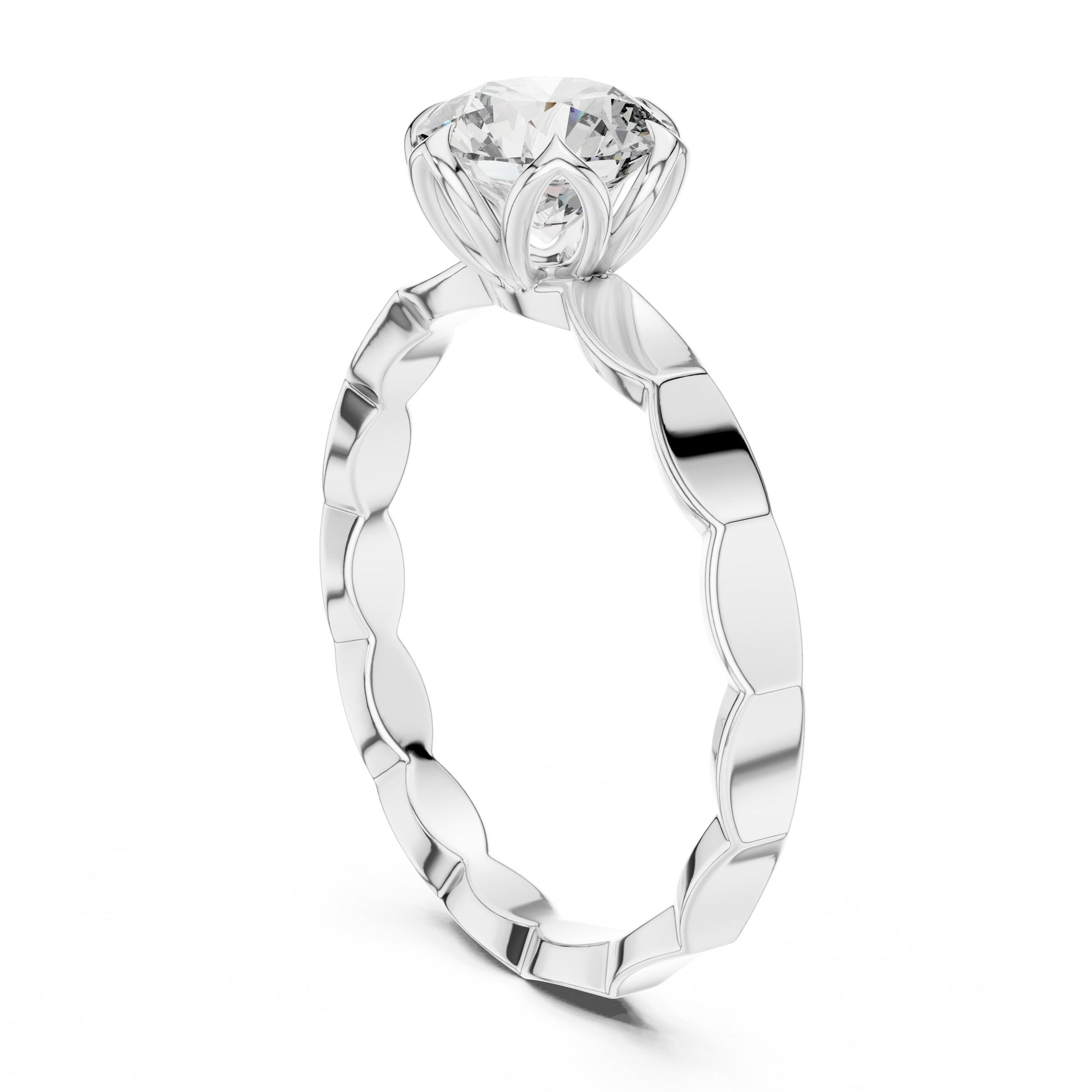 Round Halo Lab Grown Diamond Ring