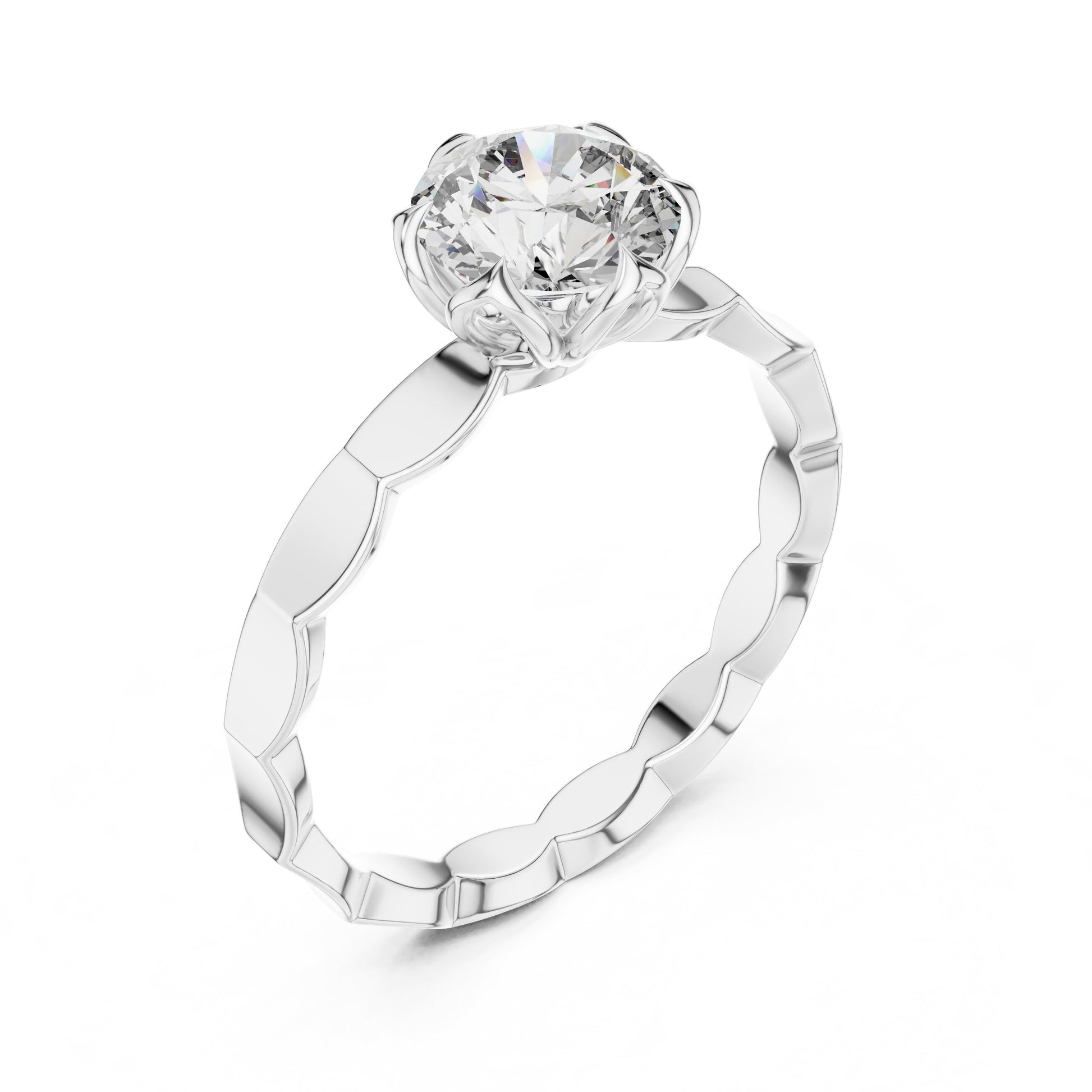 Round Halo Lab Grown Diamond Ring