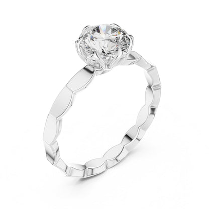 Round Halo Lab Grown Diamond Ring