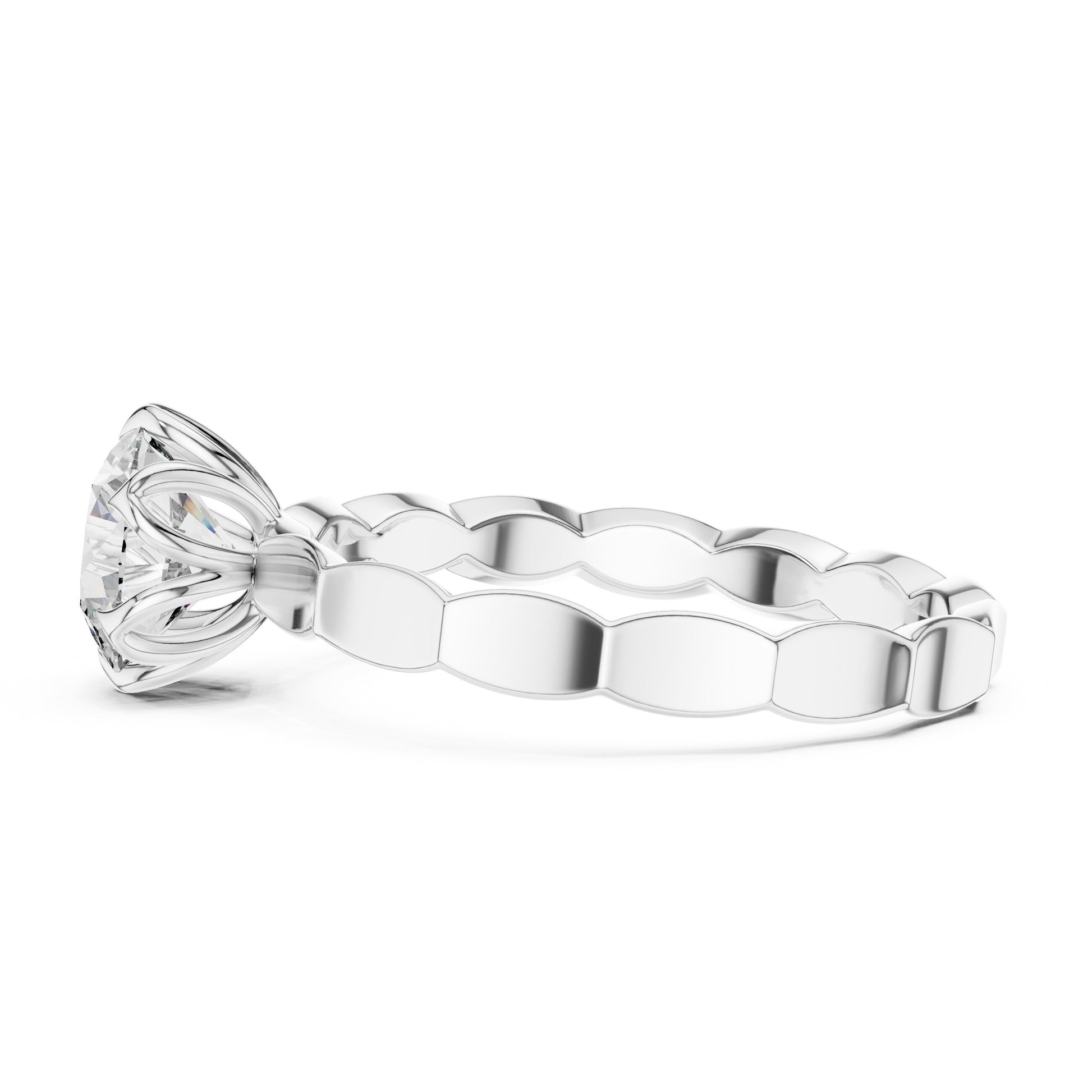 Round Halo Lab Grown Diamond Ring