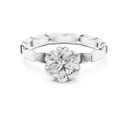 Round Halo Lab Grown Diamond Ring