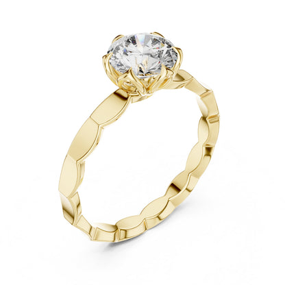 Round Halo Lab Grown Diamond Ring