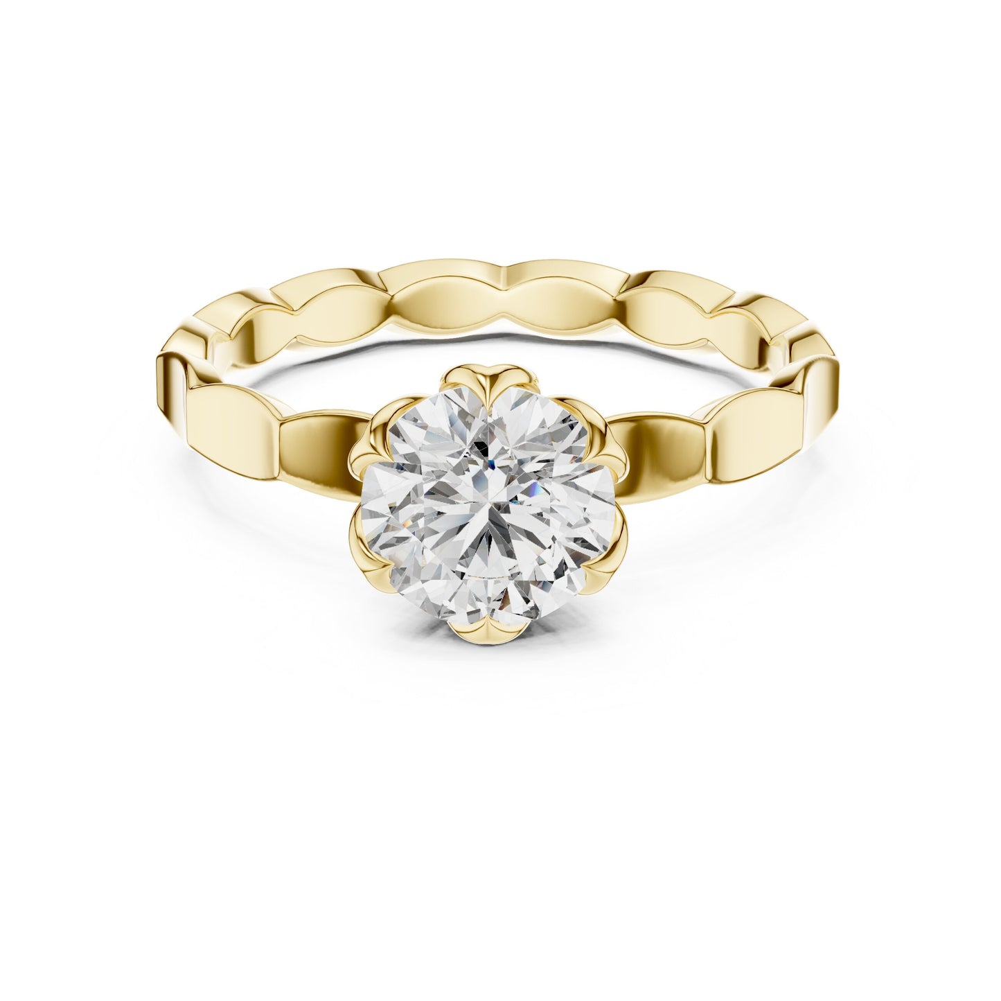 Round Halo Lab Grown Diamond Ring