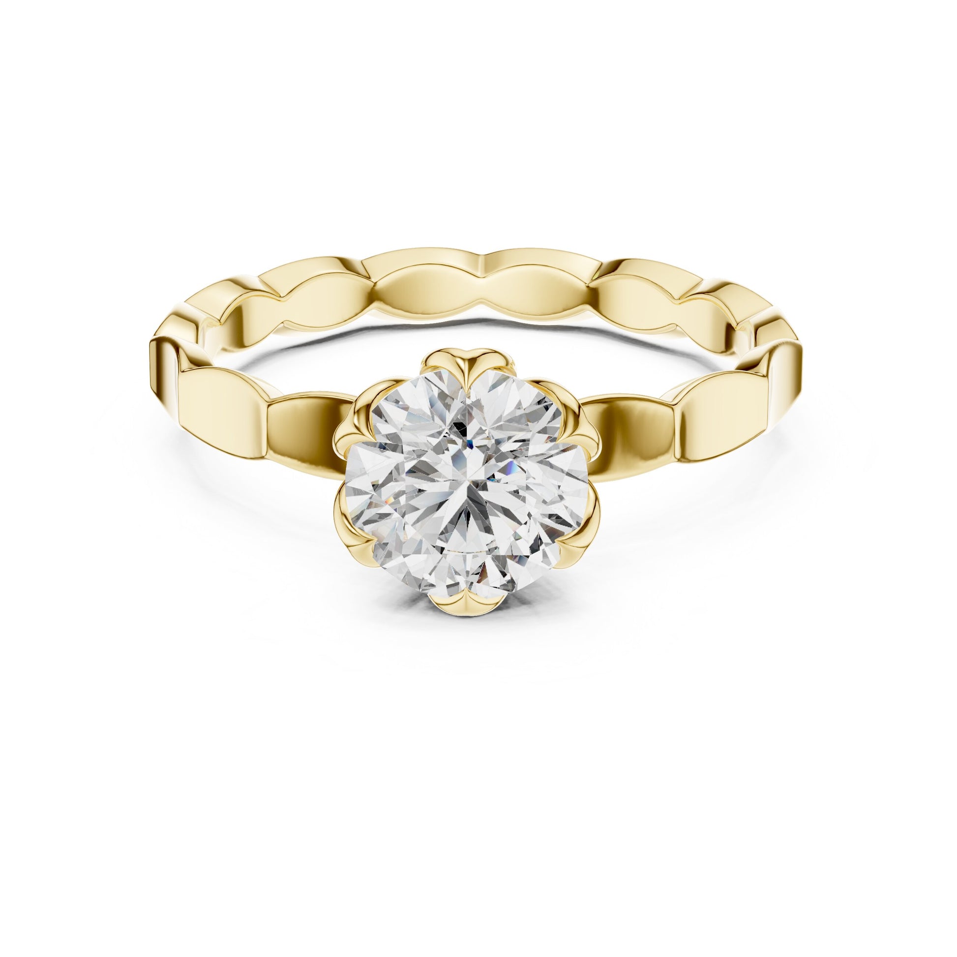 Round Halo Lab Grown Diamond Ring