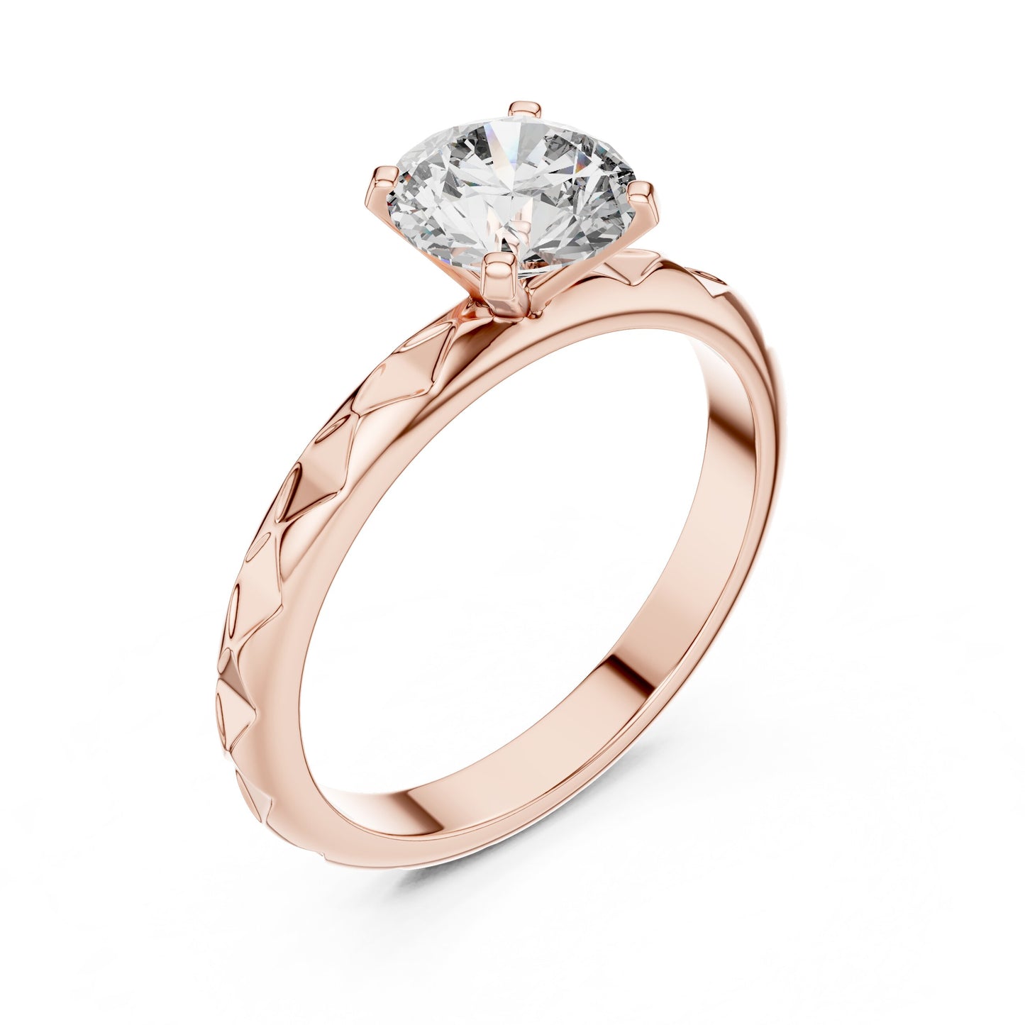 Round Solitaire Lab Grown Diamond Ring