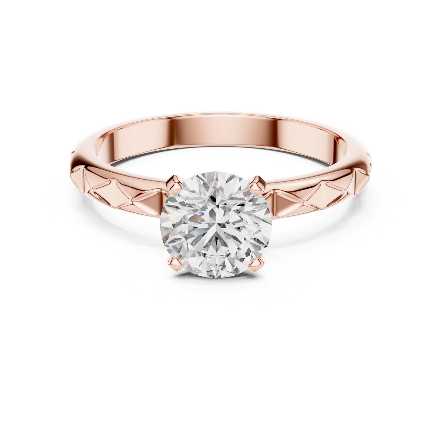 Round Solitaire Lab Grown Diamond Ring