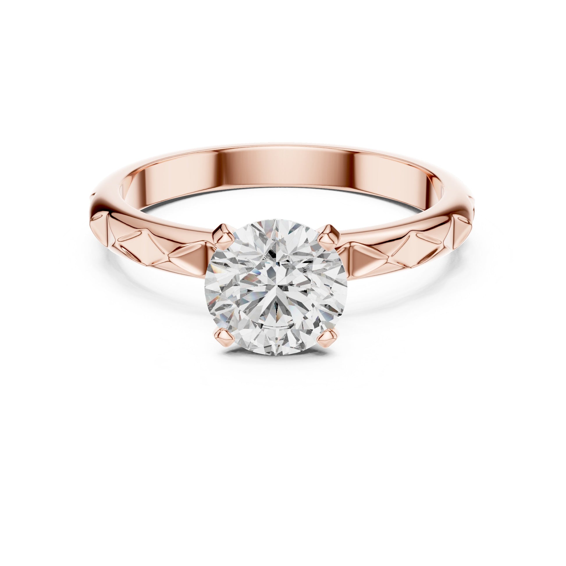 Round Solitaire Lab Grown Diamond Ring
