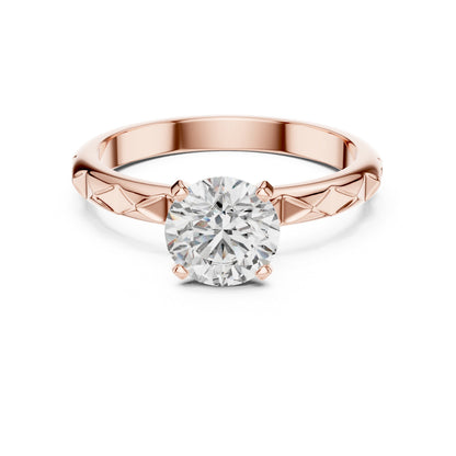 Round Solitaire Lab Grown Diamond Ring