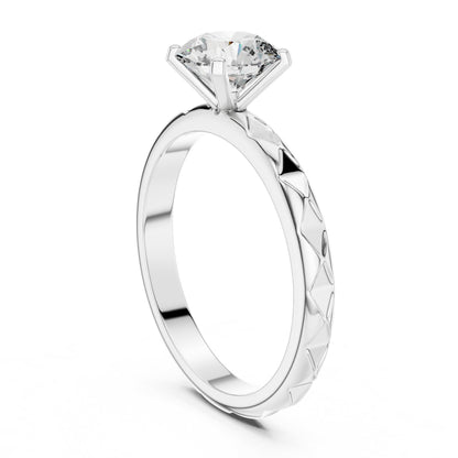 Round Solitaire Lab Grown Diamond Ring