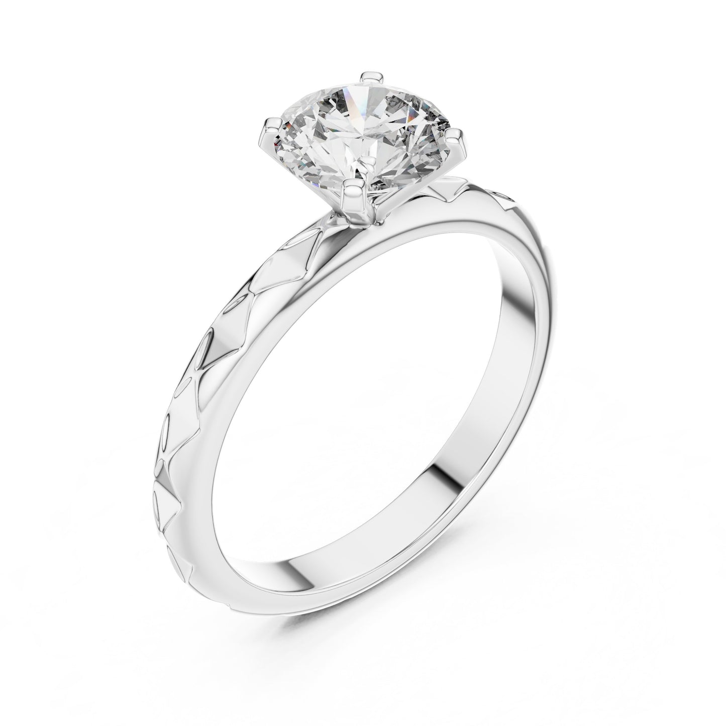 Round Solitaire Lab Grown Diamond Ring