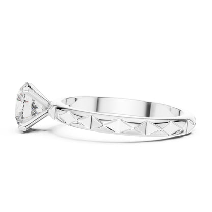 Round Solitaire Lab Grown Diamond Ring
