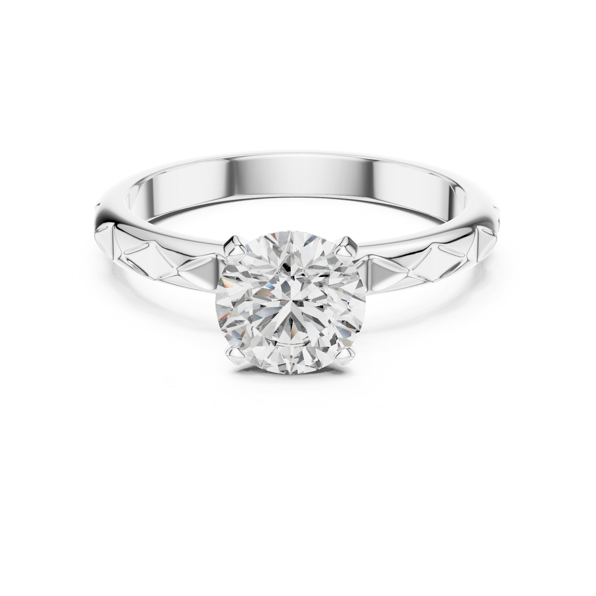 Round Solitaire Lab Grown Diamond Ring