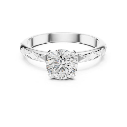 Round Solitaire Lab Grown Diamond Ring
