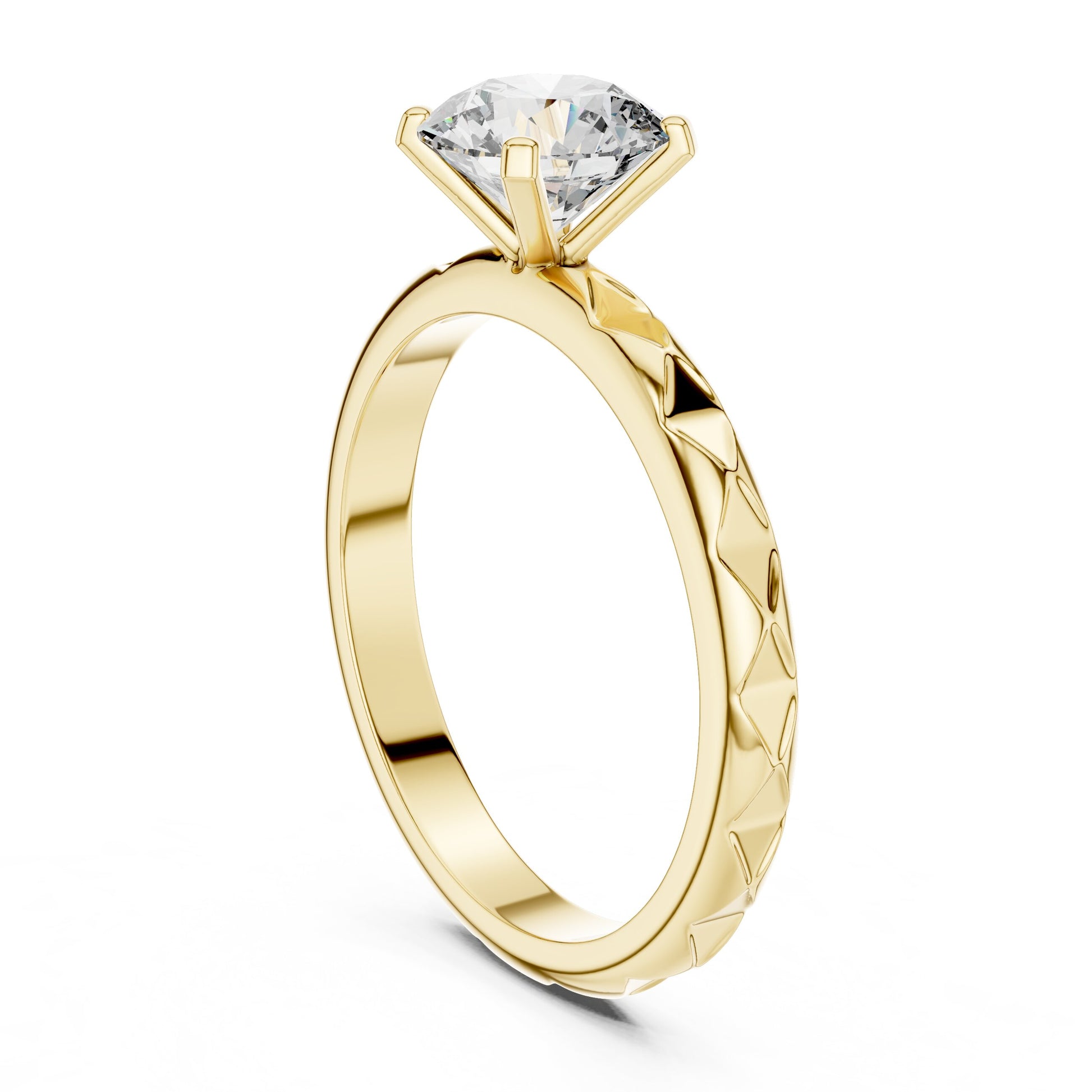 Round Solitaire Lab Grown Diamond Ring