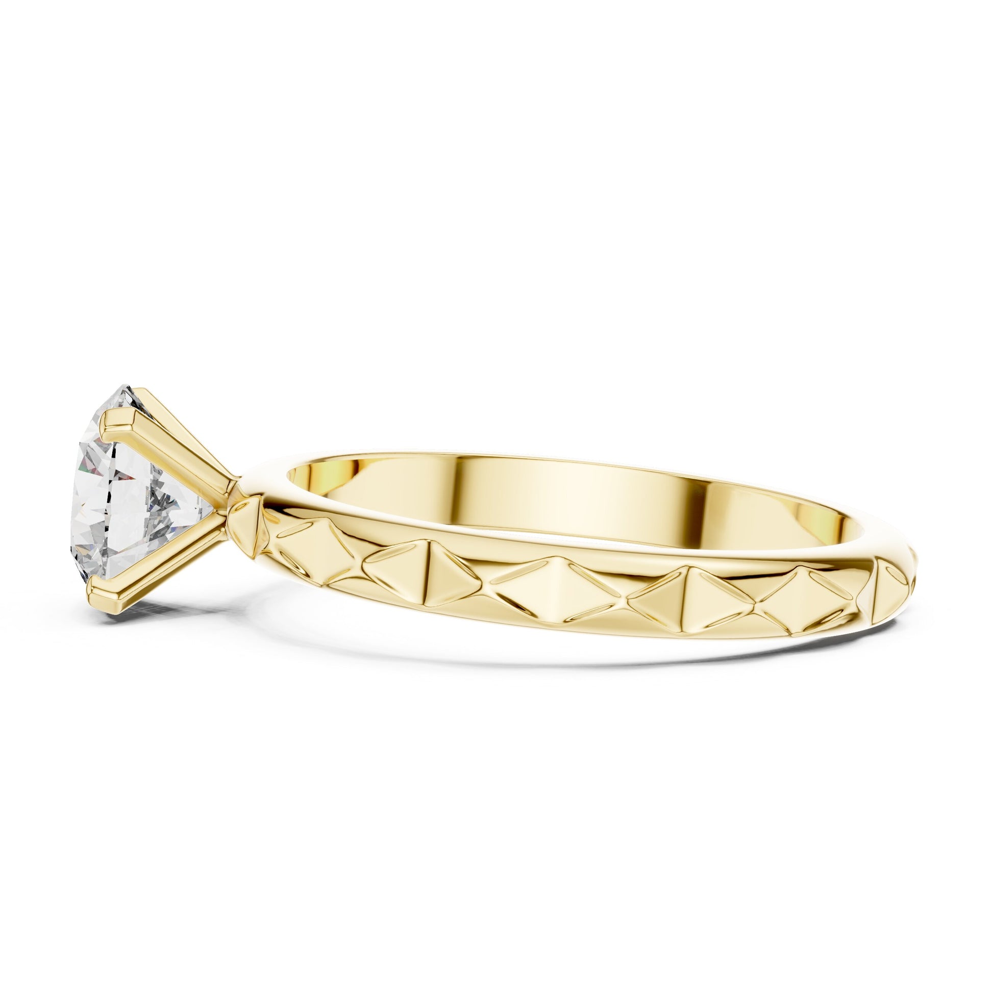 Round Solitaire Lab Grown Diamond Ring