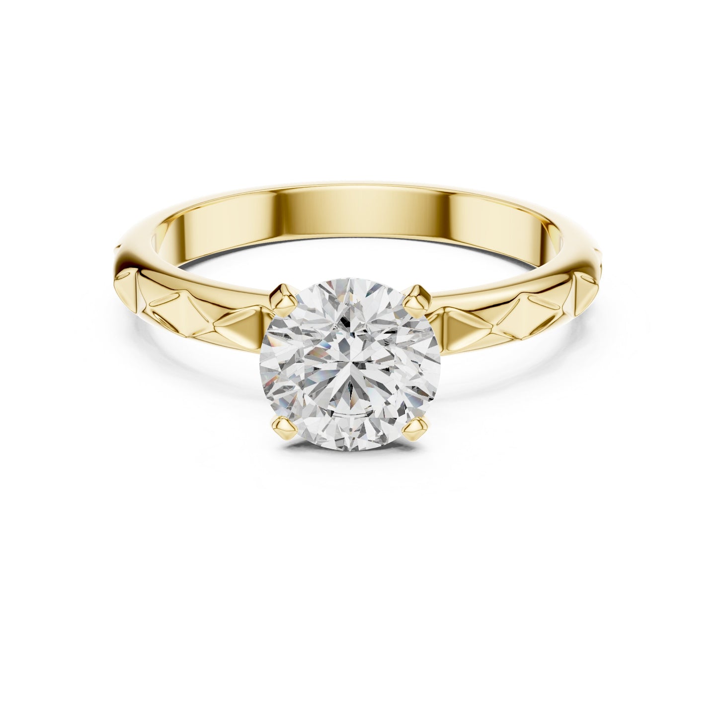 Round Solitaire Lab Grown Diamond Ring