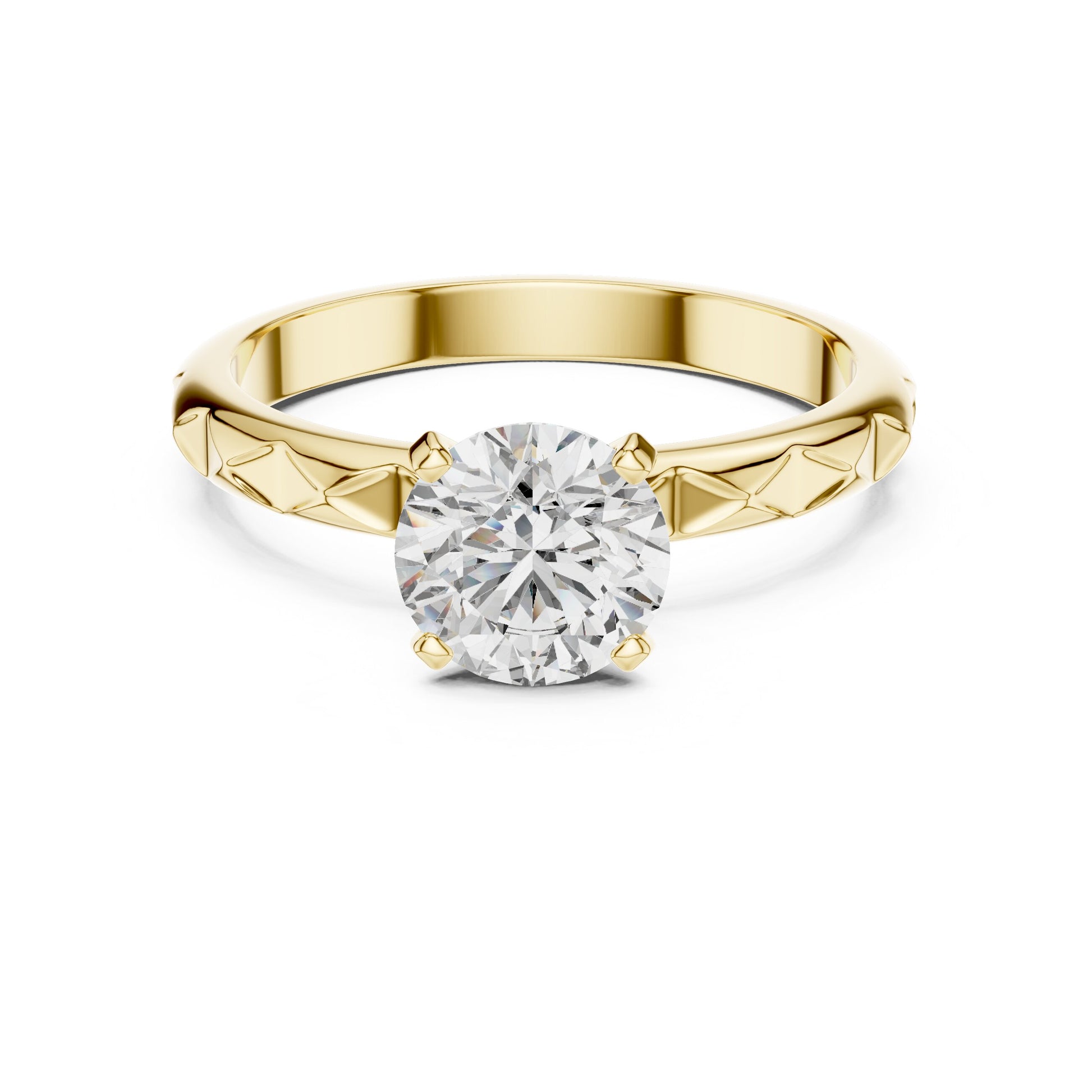 Round Solitaire Lab Grown Diamond Ring