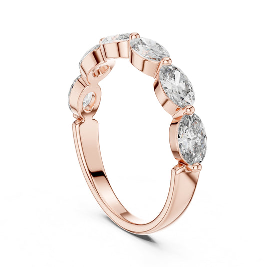 Mixed Shape Lab Grown Diamond Side Stone Ring
