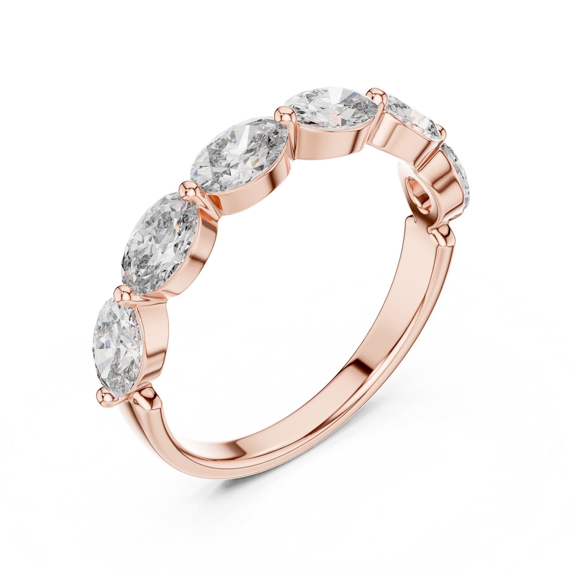 Mixed Shape Lab Grown Diamond Side Stone Ring