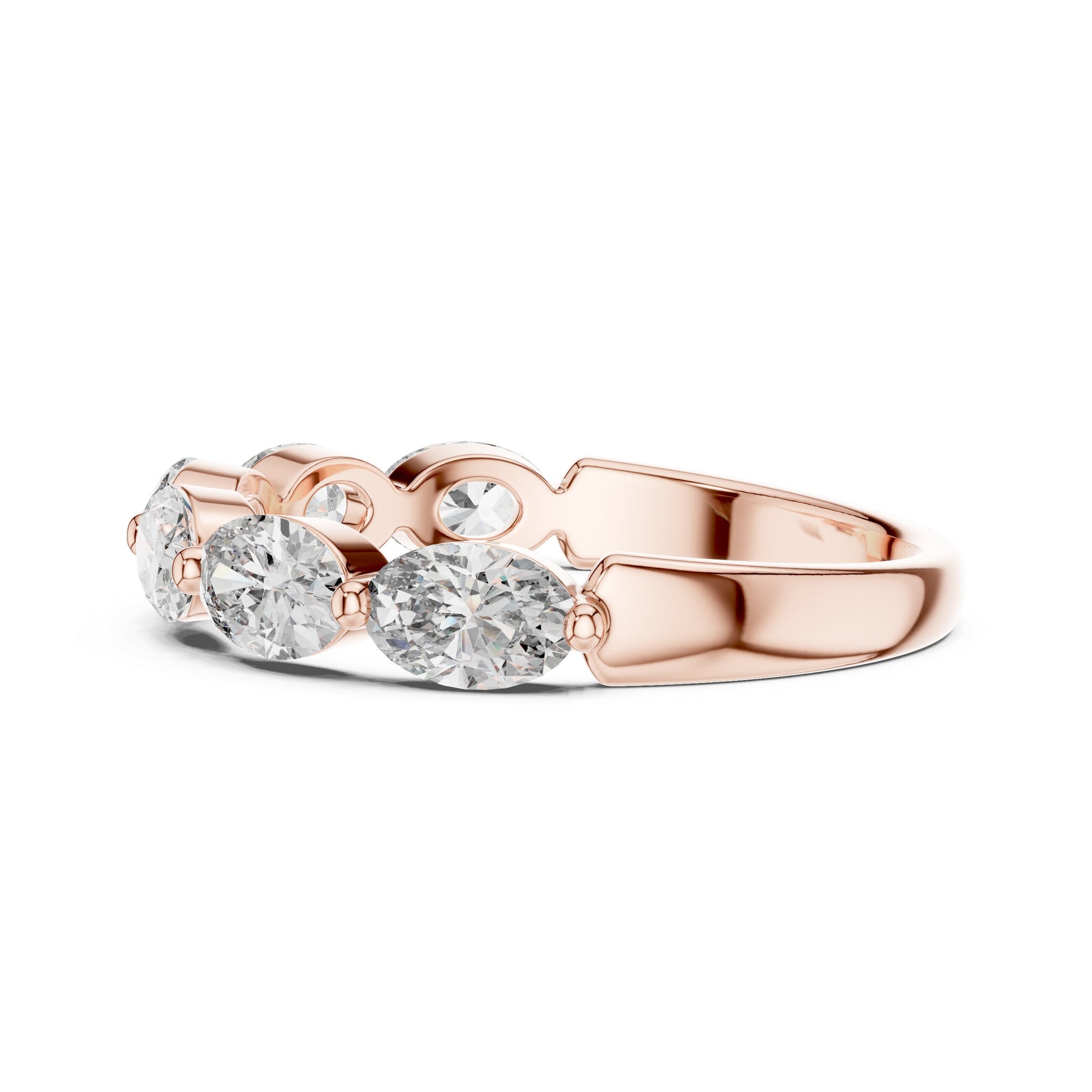 Mixed Shape Lab Grown Diamond Side Stone Ring