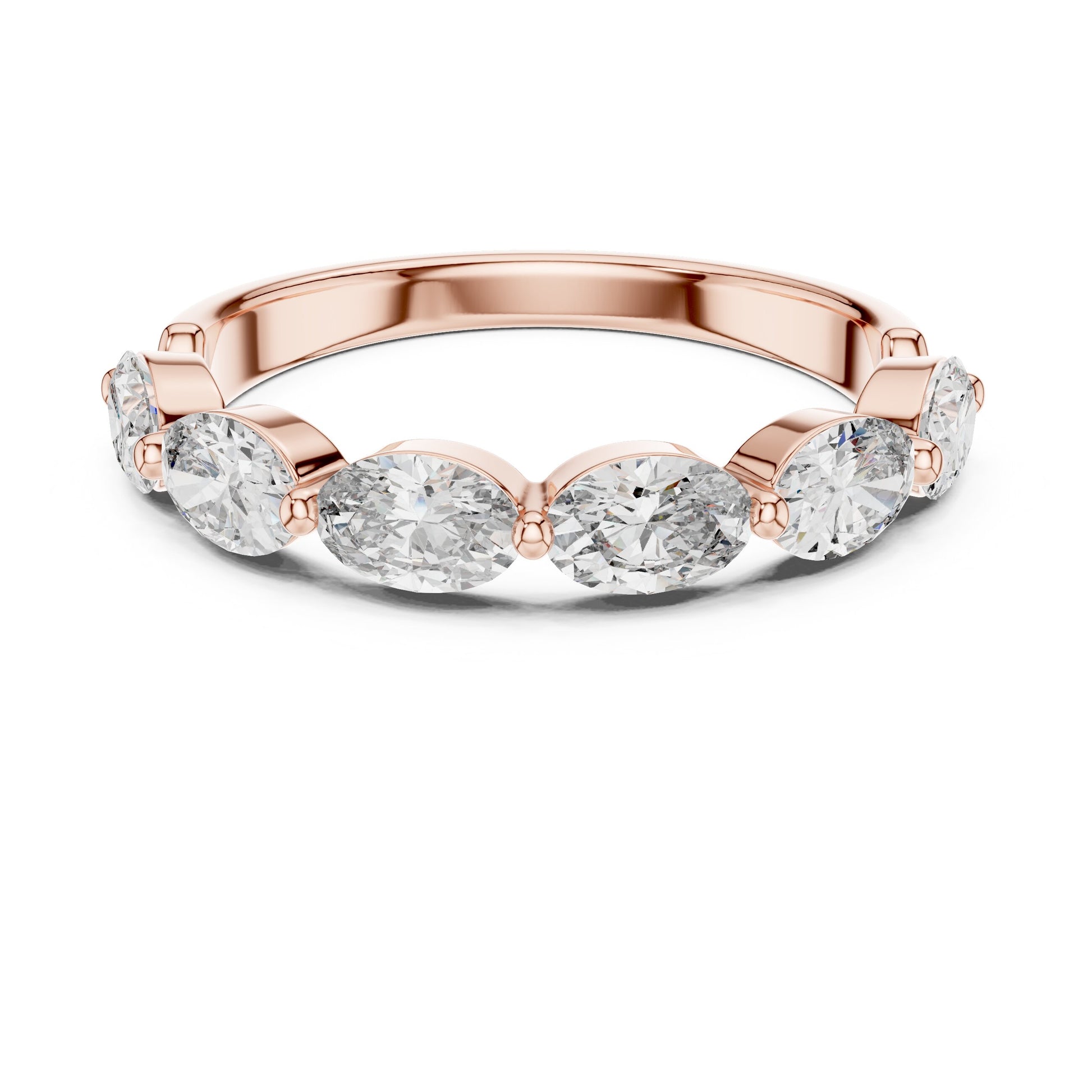 Mixed Shape Lab Grown Diamond Side Stone Ring