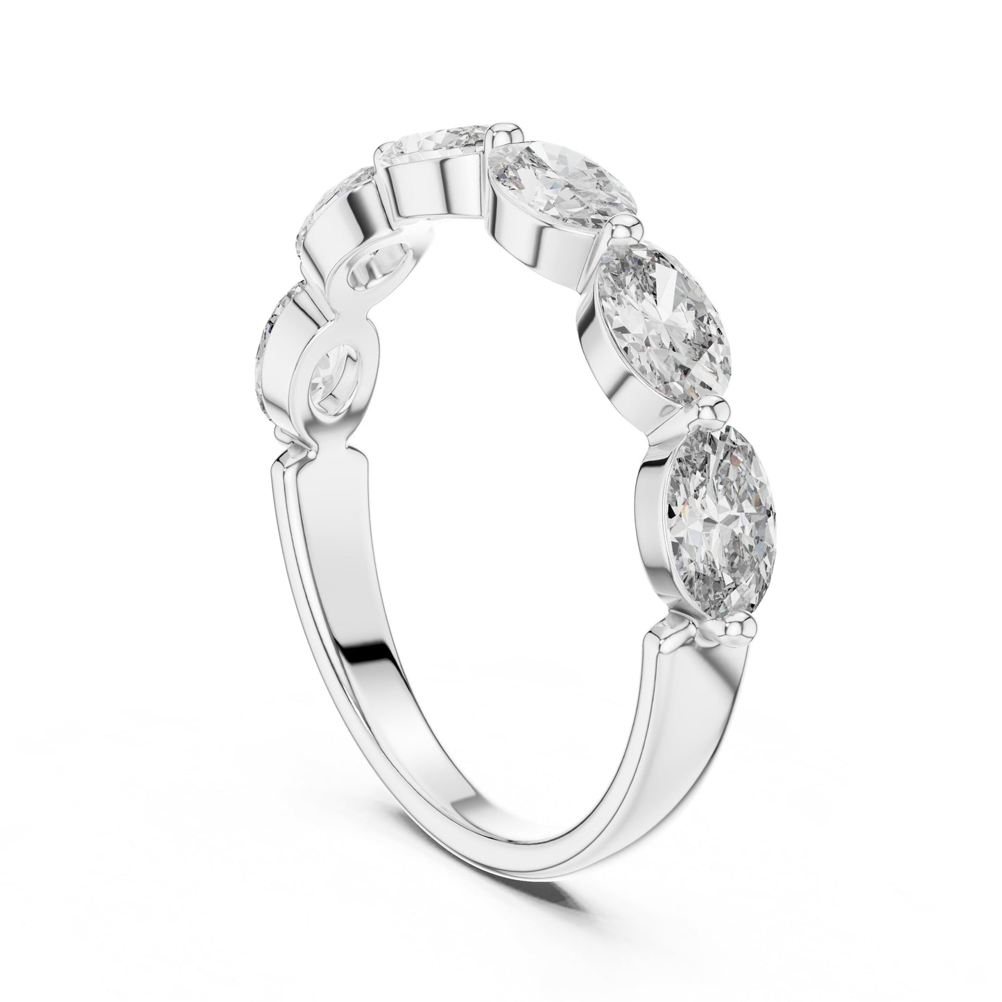 Mixed Shape Lab Grown Diamond Side Stone Ring