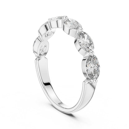Mixed Shape Lab Grown Diamond Side Stone Ring