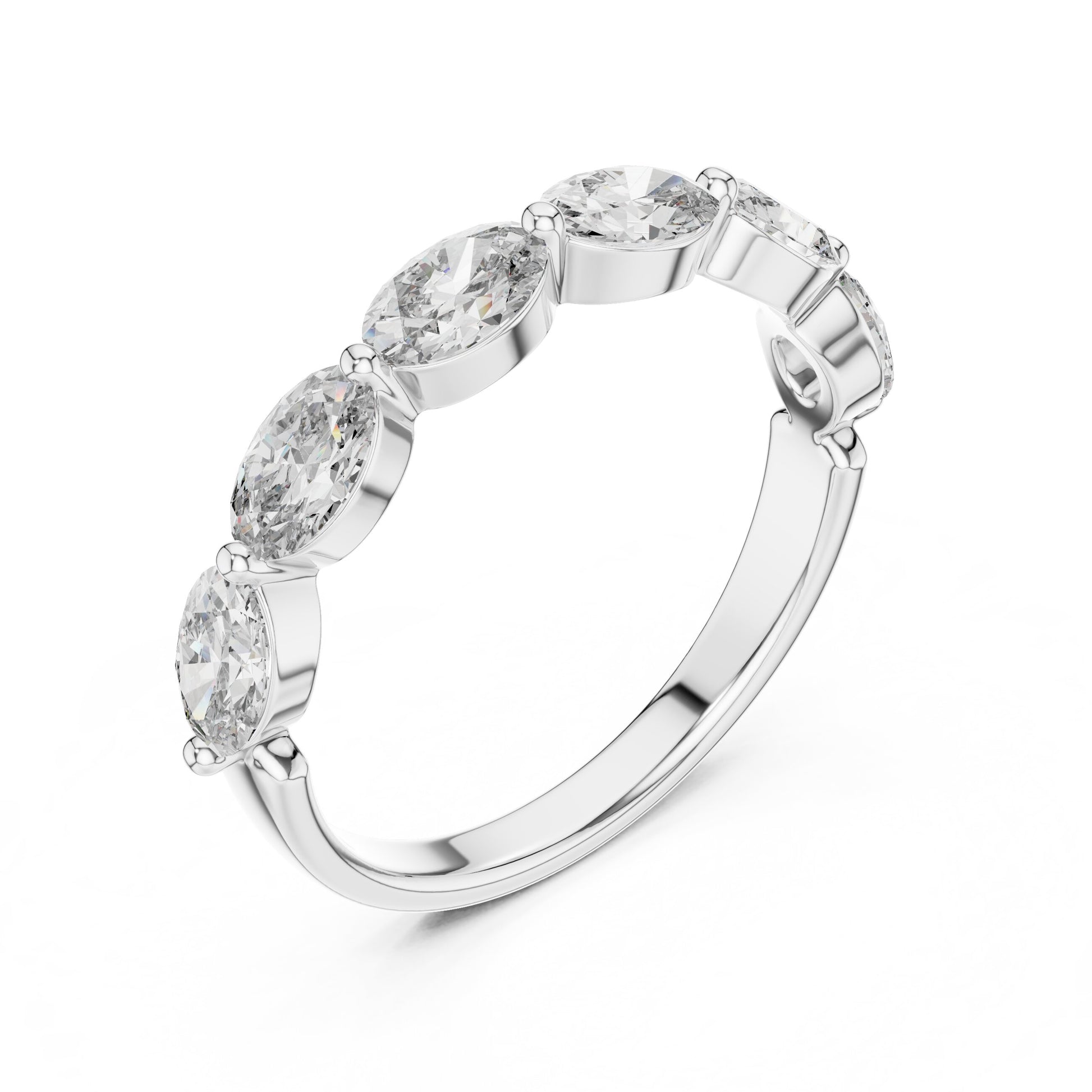 Mixed Shape Lab Grown Diamond Side Stone Ring