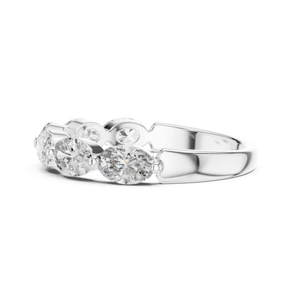 Mixed Shape Lab Grown Diamond Side Stone Ring
