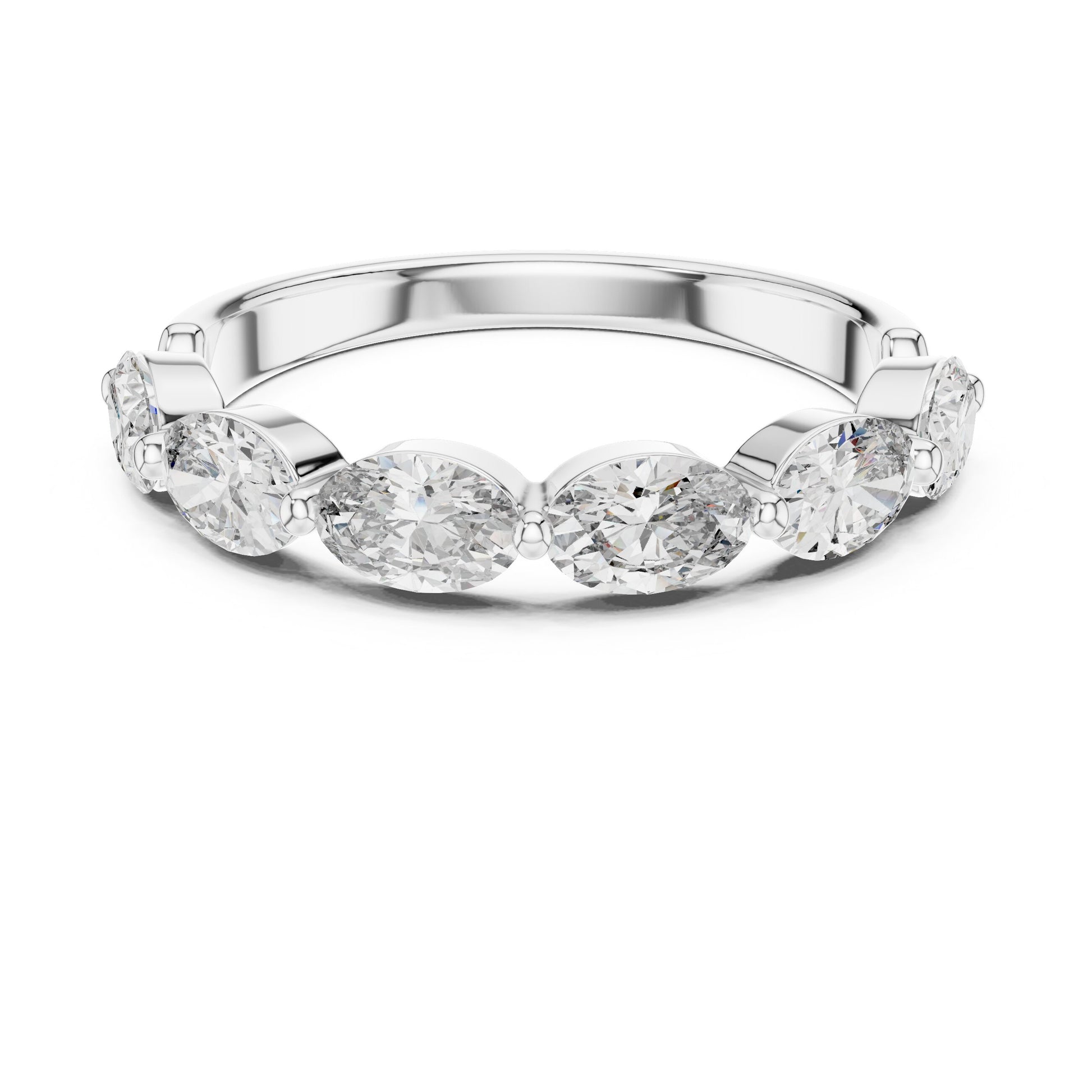 Mixed Shape Lab Grown Diamond Side Stone Ring