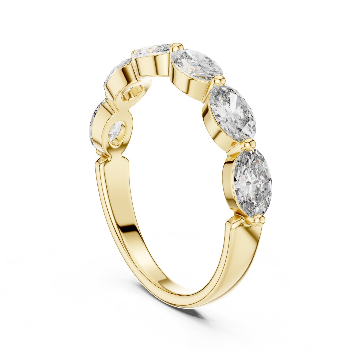 Mixed Shape Lab Grown Diamond Side Stone Ring